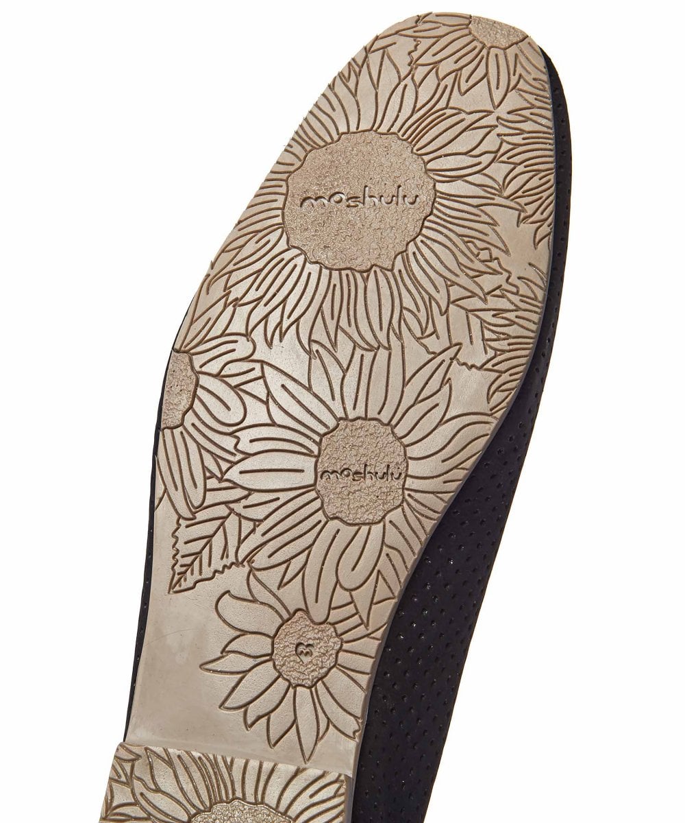 Black Nubuck mesh ballet pumps - WESTWARD BLACK