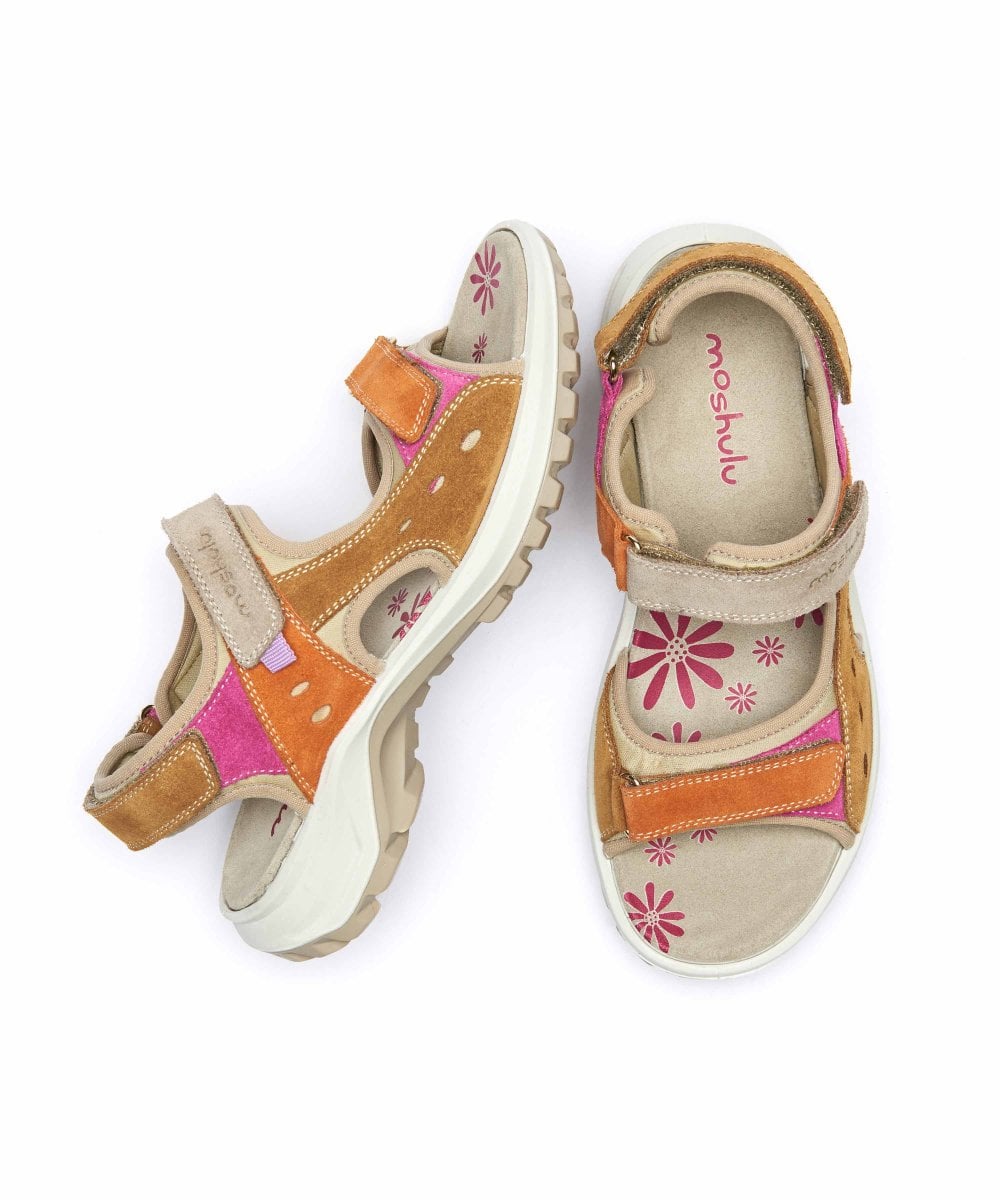 Brown suede adventure sandals - WEMBURY TAN MULTI