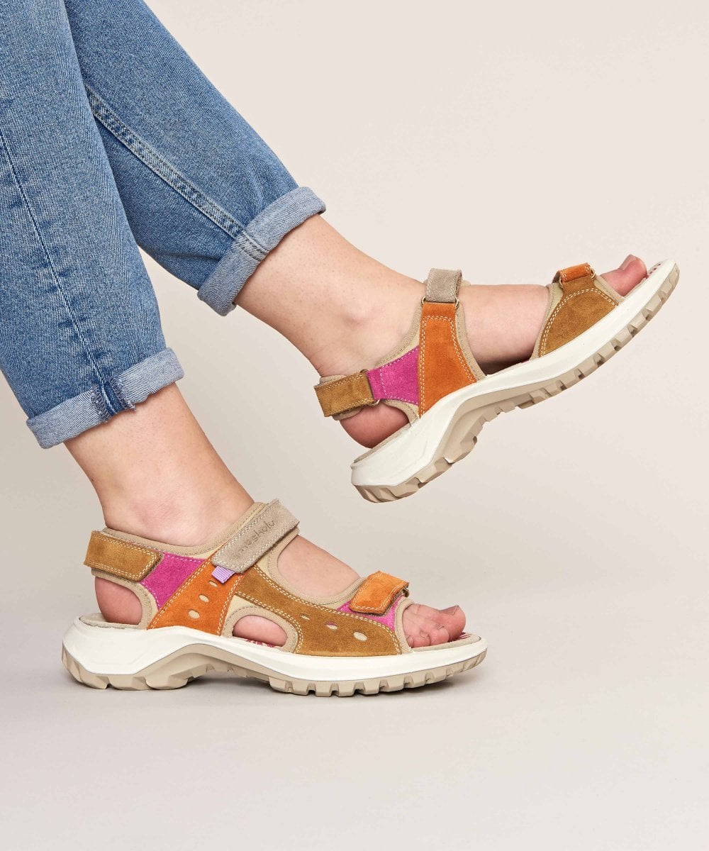 Brown suede adventure sandals - WEMBURY TAN MULTI