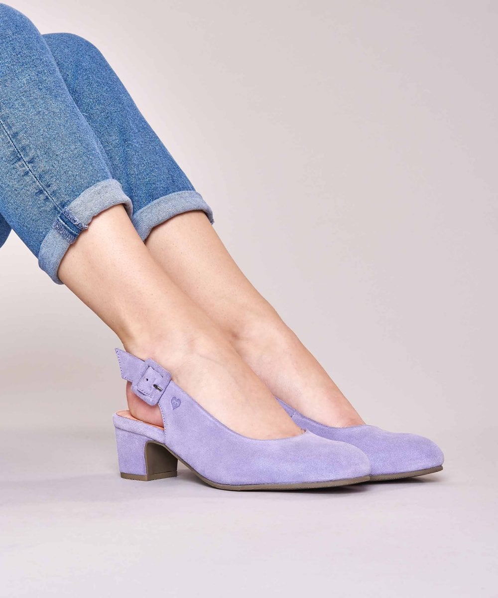 Purple Suede heeled shoes - VARZEA LILAC HAZE