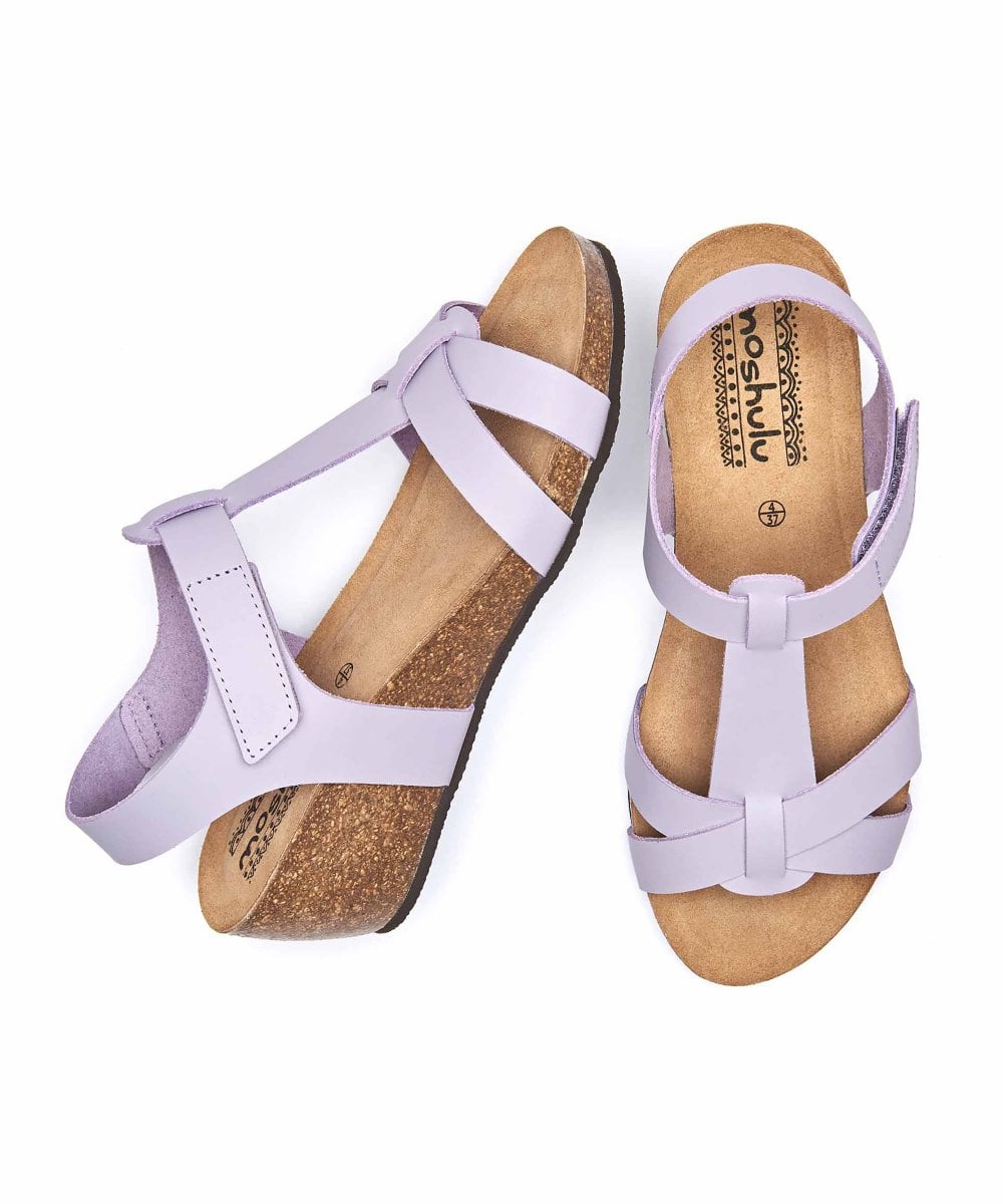 Purple T-bar wedge sandals - ILHA LILAC HAZE
